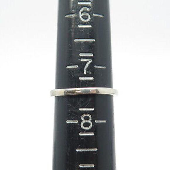 925 Sterling Silver Round-Cut C Z Ring Size 7.5 - Picture 8 of 8